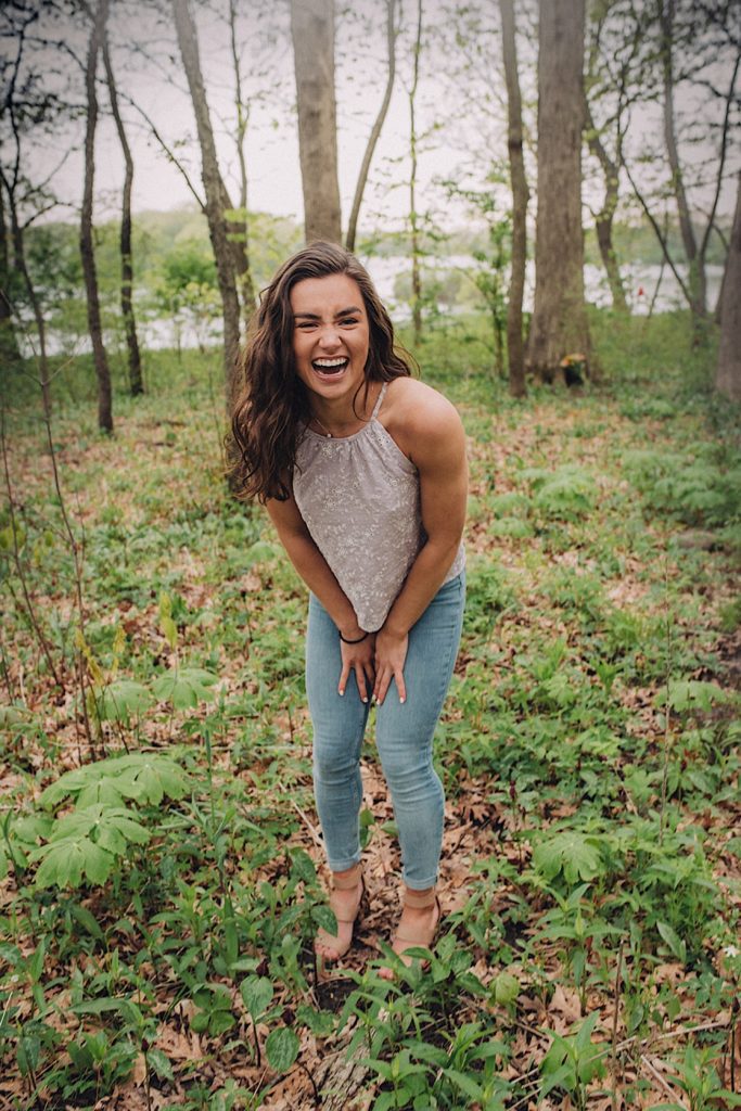 Senior portrait at Blackwell Forest Preserve near Wheaton